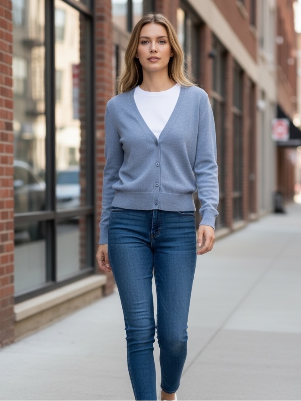 LOFT Sky Blue Cardigan Size Medium